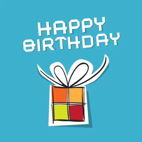 Vector Feliz cumpleaños a usted Tema sobre fondo azul — Vector de stock