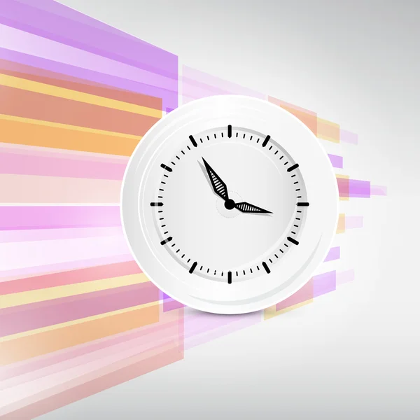 Horloge en papier vectoriel sur fond abstrait moderne Illustration — Image vectorielle