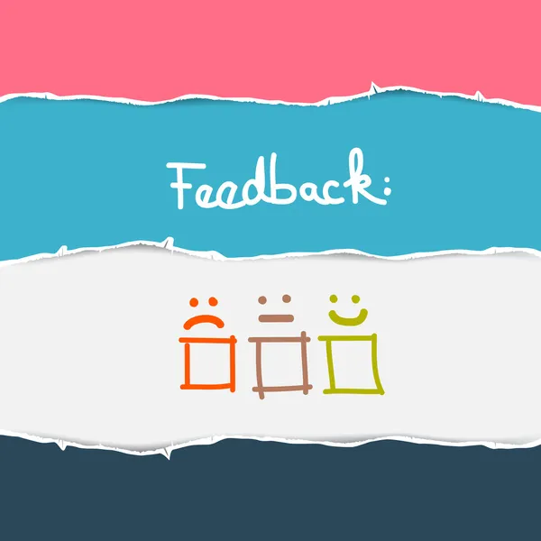 Retro yırtık kağıt geribildirim arka plan vektör