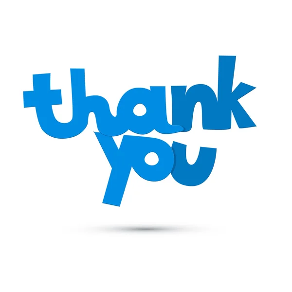 Thank You Blue Title — Stock Vector