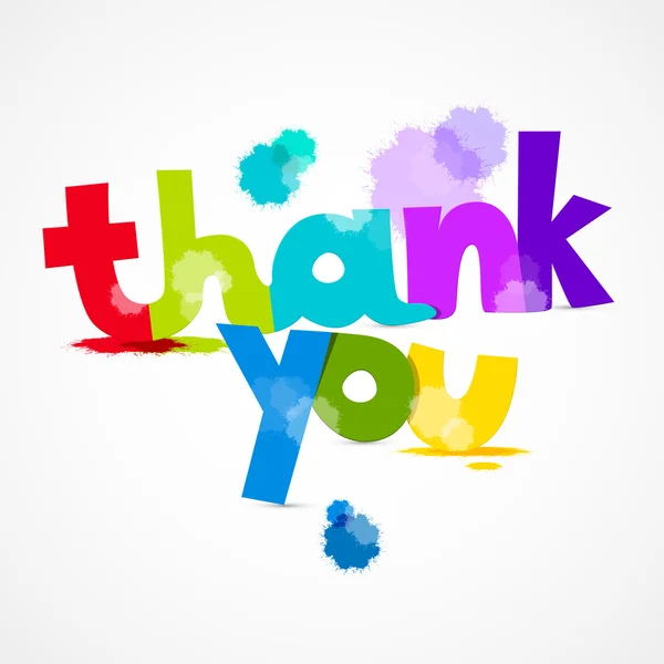 Thank You Colorful Title — Stock Vector