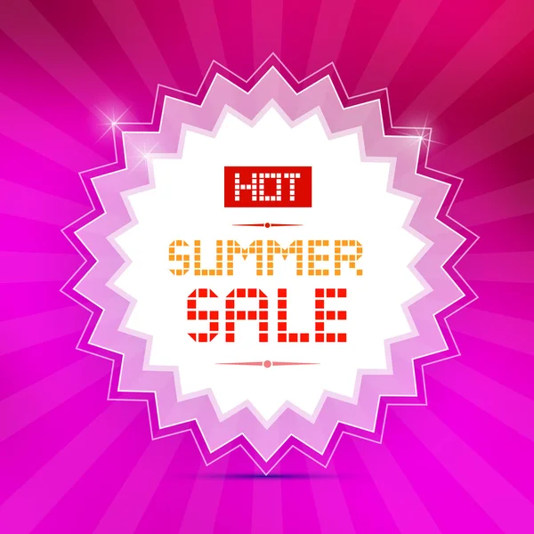 Vector Hot Summer Sale Título sobre fundo rosa — Vetor de Stock