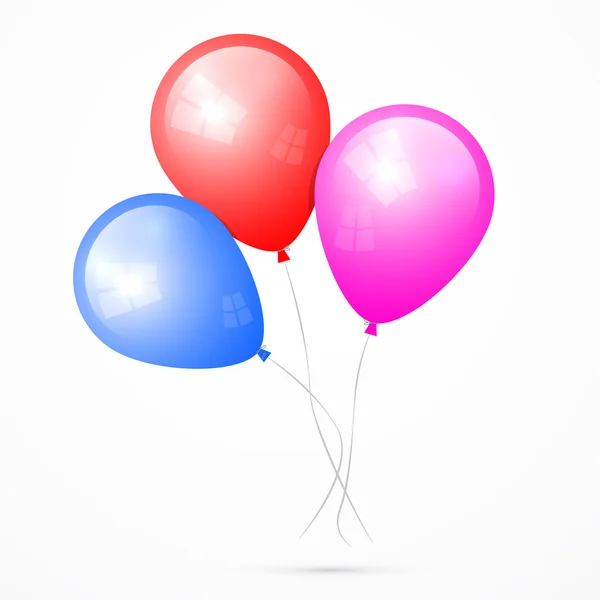 Ballons vectoriels isolés sur fond blanc — Image vectorielle