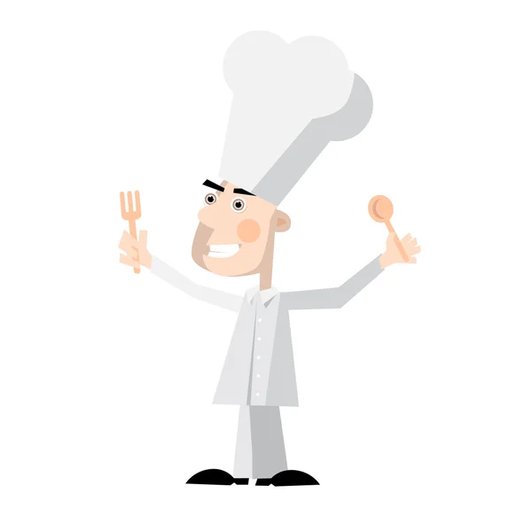 Chef - cocinero vector illustration — Vector de stock