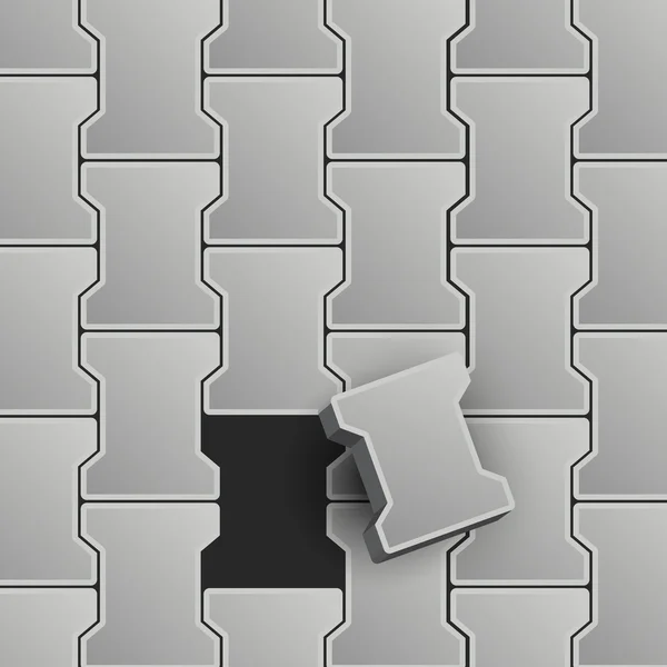 Illustration vectorielle de chaussée de verrouillage — Image vectorielle