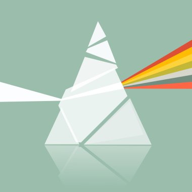 Prism Spectrum Illustration on Retro Background  clipart