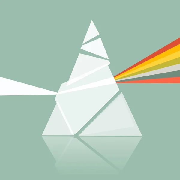 Prism Spectrum Ilustración sobre fondo retro — Vector de stock