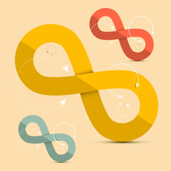 Simbol Infinity Kertas Ditata - Ilustrasi Vektor - Stok Vektor