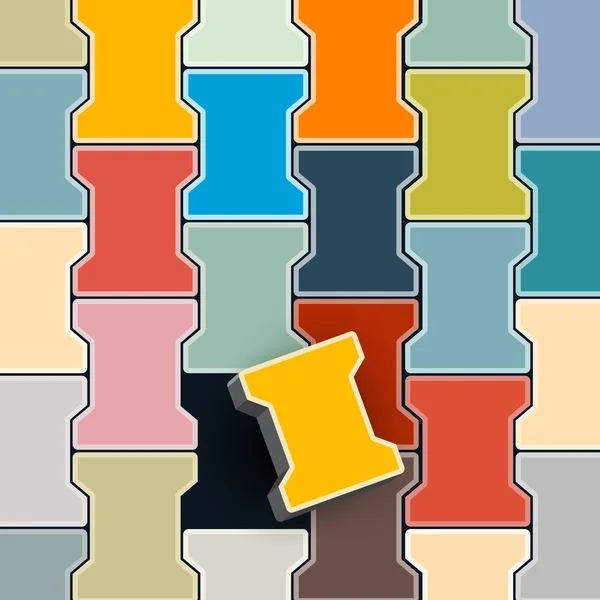 Abstracte kleurrijke retro lock stoep vectorillustratie — Stockvector