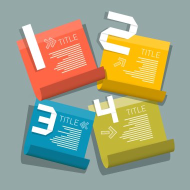 vektör kağıt infographics düzeni - şablon