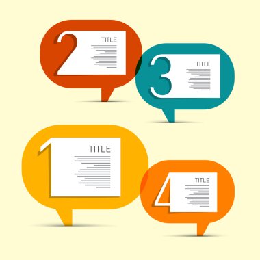 şeffaf vektör kağıt infographics düzeni - şablon 