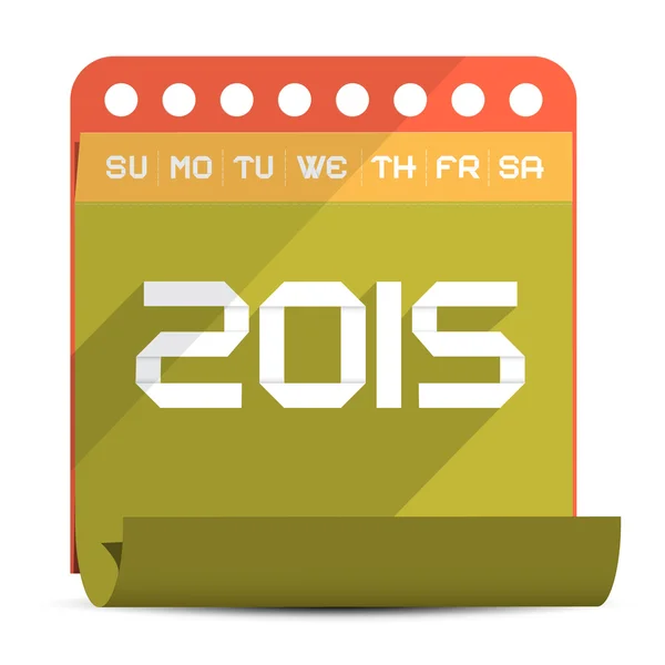 2015 vektor papper kalender illustration — Stock vektor