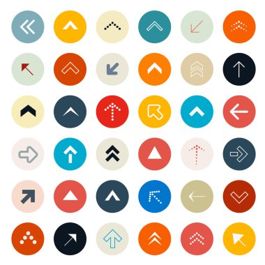 retro okları çevrelerde - vektör çizim ayarla