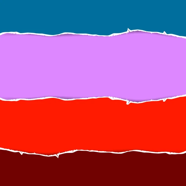 Kleurrijke gescheurd papier achtergrond vectorillustratie — Stockvector