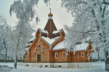 küçük ahşap Ortodoks churchw.