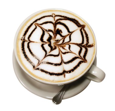 beyaz izole kahve fincanı