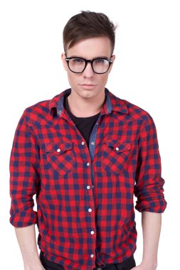 ekose gömlekli adam