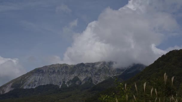 Zeitraffer Der Wolken Über Mount Daisen Präfektur Tottori Japan — Stockvideo