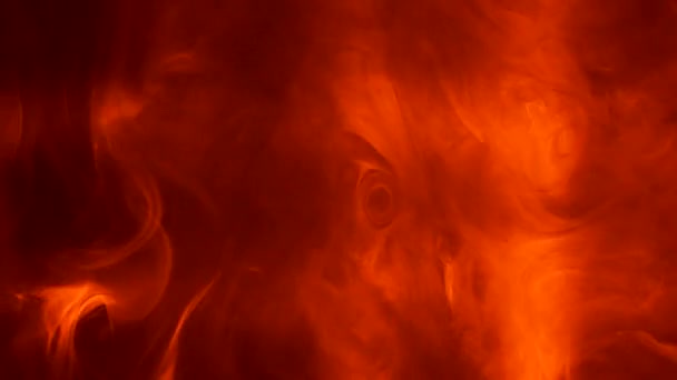 A bright cloud of smoke floats against a backdrop of red lights creating checkered pattern. Lighting equipment and smoke.The concept of holiday, show or theatrical performance. Close up. Slow motion. — Stok video