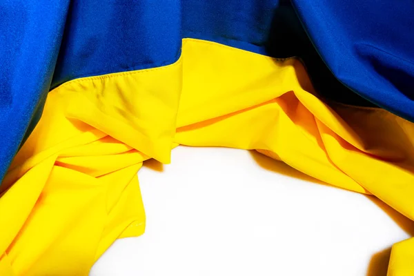 テキストのための場所とウクライナの黄色の青い旗 ウクライナの国民のシンボル 国の誇り ロシアとウクライナのエスカレーションにおける独立と勝利の象徴 ニュースとメディア — ストック写真