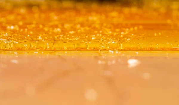 Yellow Caramel Mass Grains Sugar Making Lollipops Pastry Table Cooking —  Fotos de Stock