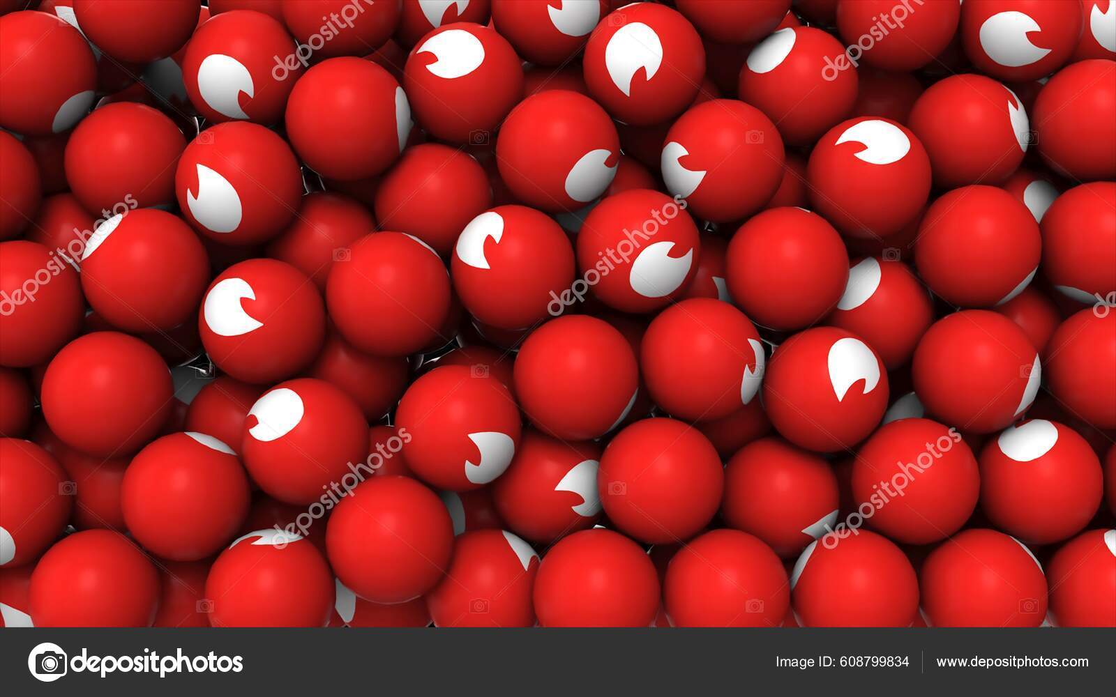 Editorial Shot Filled Screen Rendering Red Balls White Icon Tinder – Stock  Editorial Photo © KinoMasterDnepr #608799834