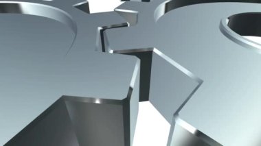 İki vitesi döndürme mekanizması, alfa kanalı ile beyaz arka planda izole edilmiş gümüş çarkların üç boyutlu canlandırması. Saat mekanizması devrede. Metalik çark sistemi birlikte dönüyor