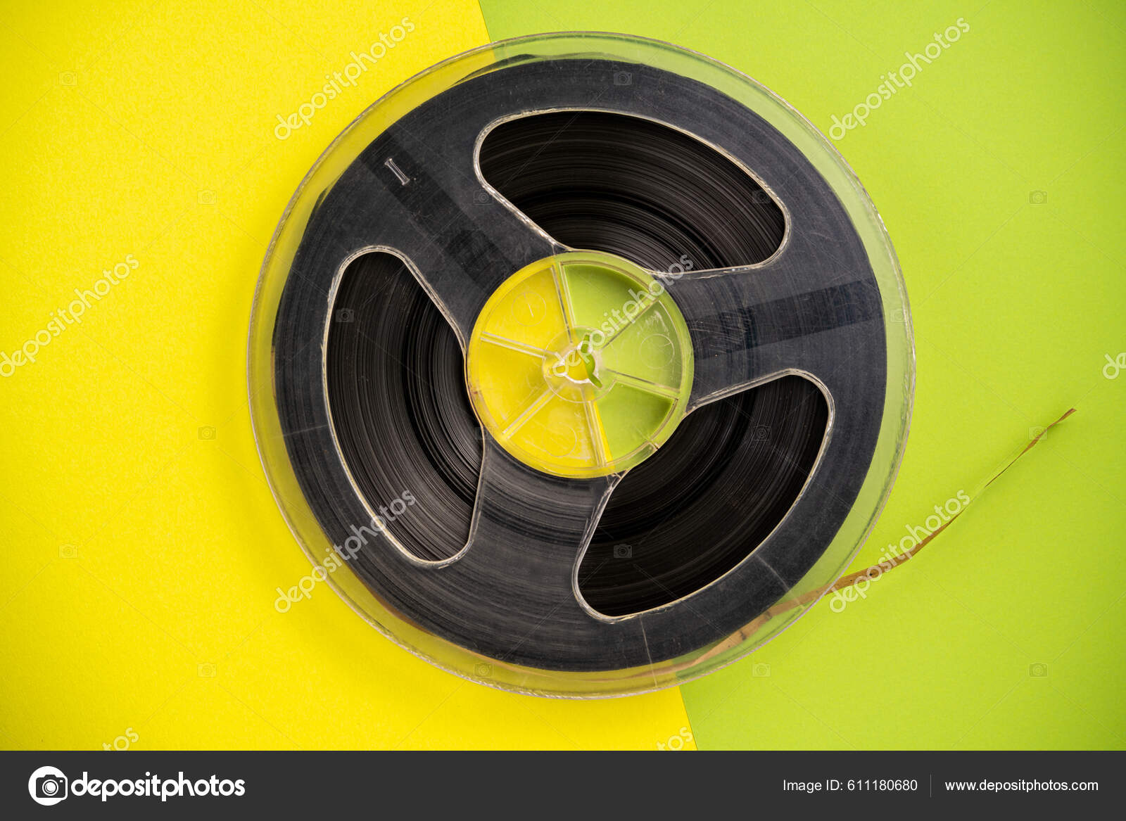 Old Transparent Plastic Reel Audio Video Tape Yellow Background Copy Stock  Photo by ©KinoMasterDnepr 611180680