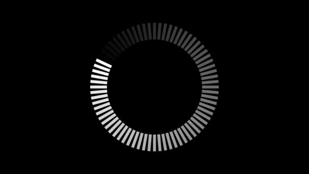 Animation Loading Circle Icon Black Background Preloaded Circle — Stock Video