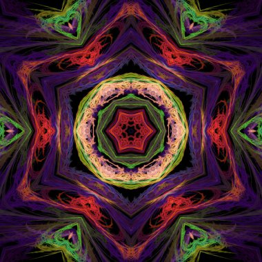 renkli mandala yıldız