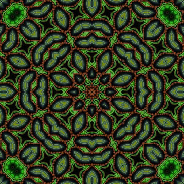 Mandala verde fundo — Fotografia de Stock