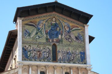 Yükseliş, İsa'nın kurtarıcı - mozaik berlinghieri san frediano kilisede lucca, İtalya'nın tarihinde tarafından.