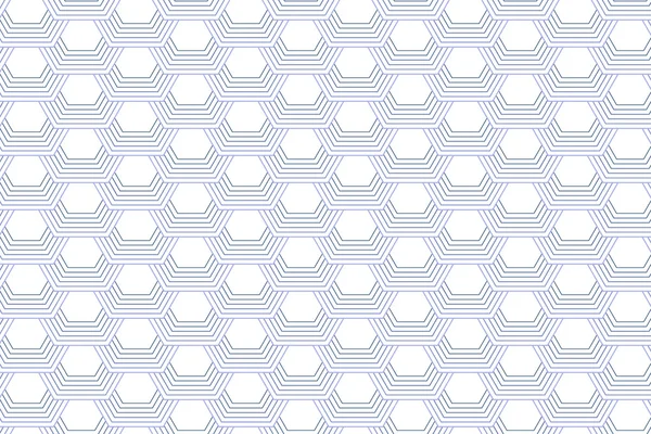 Fond blanc avec motif hexagonal sans couture — Image vectorielle