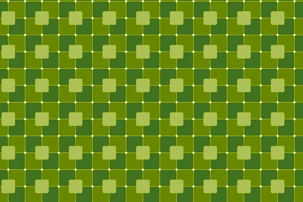 正方形のパターンとのシームレスな緑の背景 — ストックベクタ