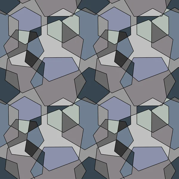 Nahtloser grauer Hintergrund mit sechseckigem Muster — Stockvektor