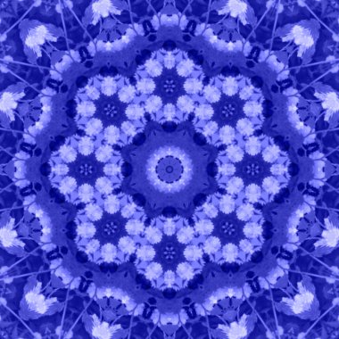 koyu mavi mandala çiçek