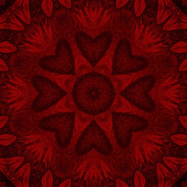 Kırmızı mandala çiçek
