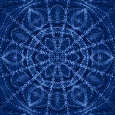 koyu mavi mandala çiçek