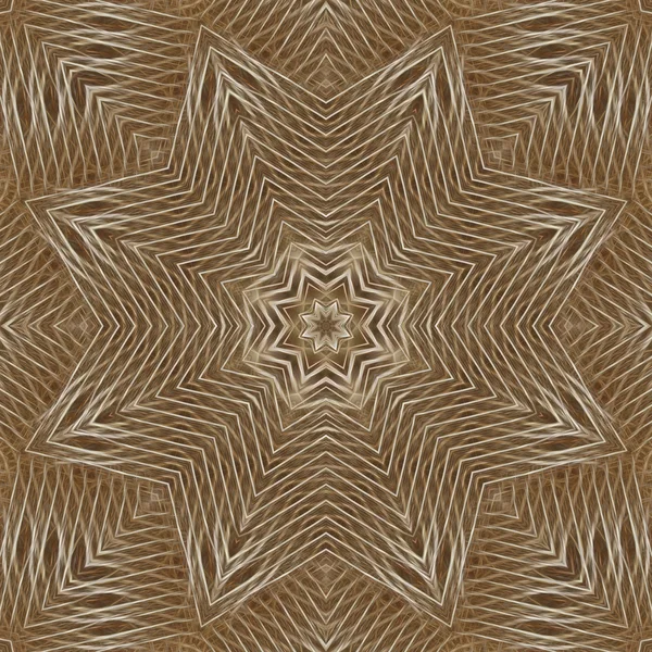 Brown Mandala Star — Stock Photo, Image