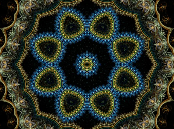 Fundo Fractal Mandala — Fotografia de Stock