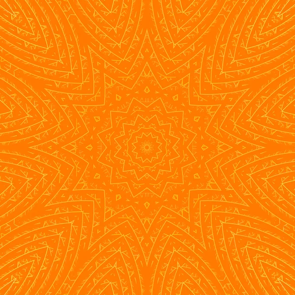 Oranje mandala ster — Stockfoto