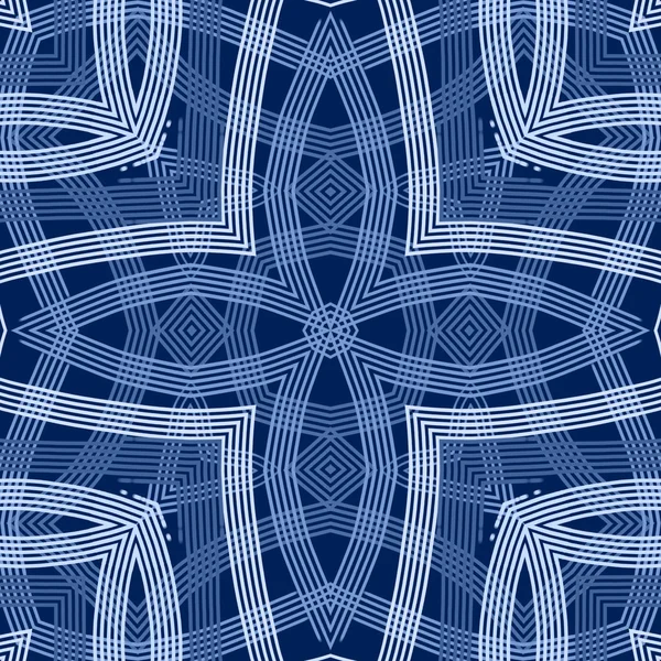 Blue Mandala Quatrefoil — стоковое фото