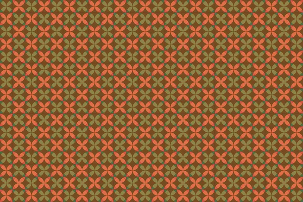 Seamless Brown Background with Red and Green Pattern — Stock Photo, Image