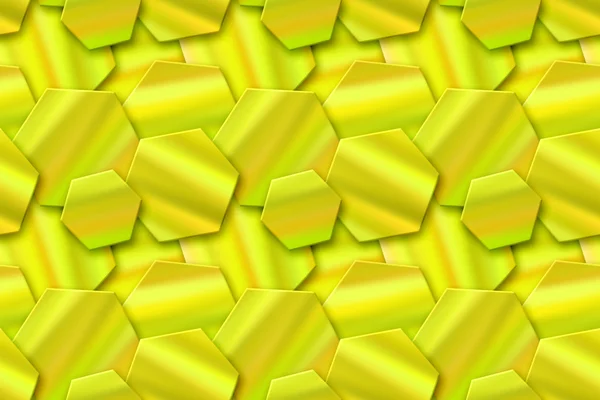 Желтый и зеленый фон с шестиугольным рисунком — стоковое фото