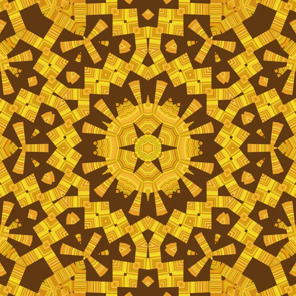 Amarelo e Brown Mandala Star — Fotografia de Stock