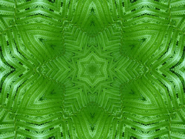 Estrella verde Mandala — Foto de Stock