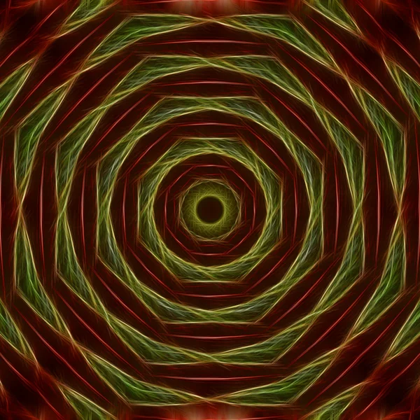 Shining Red and Green Mandala — Stock Photo, Image