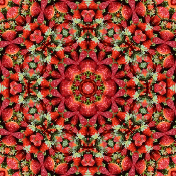 Strawberry Mandala — Stock Photo, Image