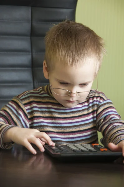 Little accountant — Stock Photo, Image