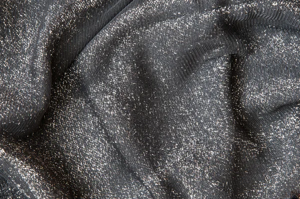 Чорні блискучі тканини — стокове фото